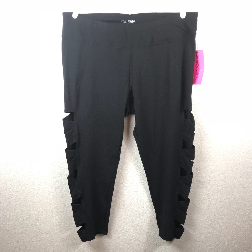 Betsey johnson performance black leggings 3X